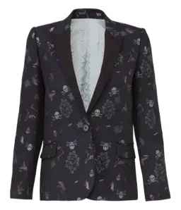 Zadig & Voltaire Blazer Victor Jac Tattoo Print Size 8 for rent on The Volte - image 3