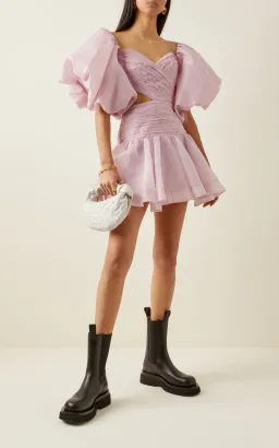 Aje Myriad Cut Out Mini Dress Lilac Size 8 / S for rent on The Volte - image 1