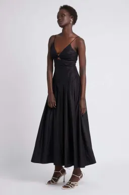 Aje Solstice Strappy Ring Midi Dress Black Size 6 for rent on The Volte - image 7