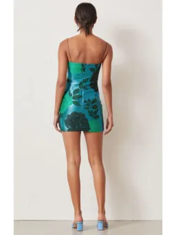 Bec & Bridge Sparkle Soirée Mini Dress Green Size AU 6 for rent on The Volte - image 3