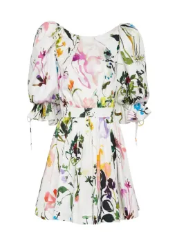 Aje Drift Puff Sleeve Mini Dress Print Size 10 for rent on The Volte - image 3