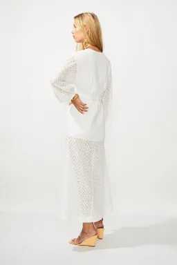 Suboo Goldie Wrap Tie Maxi Dress White Size 4 for rent on The Volte - image 4