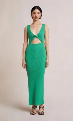 Bec & Bridge Riviera Knit Midi Dress Green Size 12 for rent on The Volte - image 1