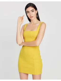 Bec & Bridge Clemence Mini Dress Yellow Size AU 6 for rent on The Volte - image 2