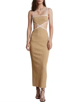 Bec & Bridge Coyote Midi Dress in Camel Beige Size 10  for rent on The Volte - image 4