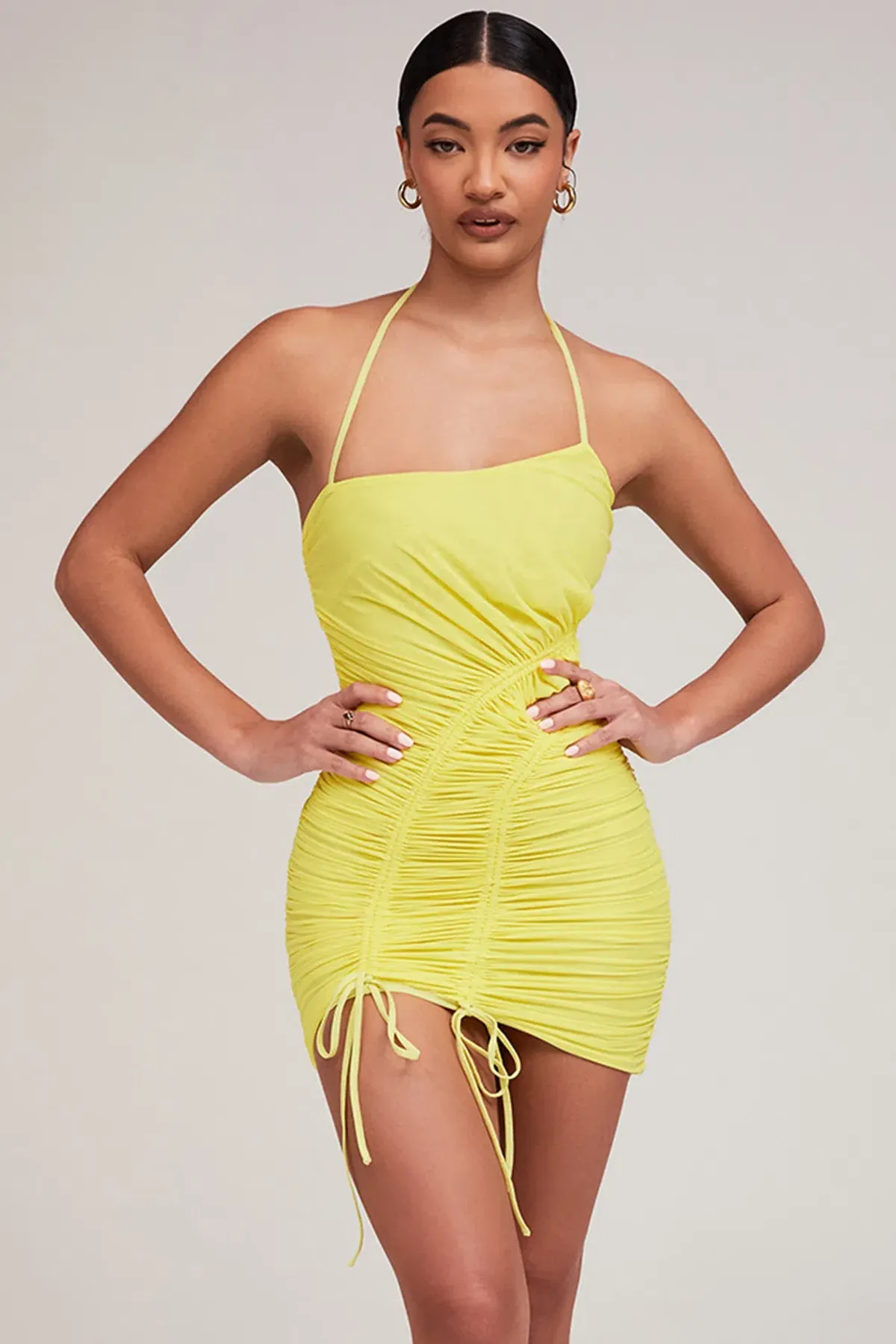 House of CB Swing It On Mini Dress Yellow Size 8 - Image 1
