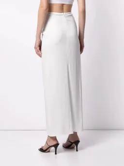 Christopher Esber Ruched Skirt White Size 6 for rent on The Volte - image 4
