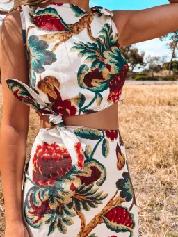 Sir the Label Ambroise Knot Dress Print Size 8 for rent on The Volte - image 5