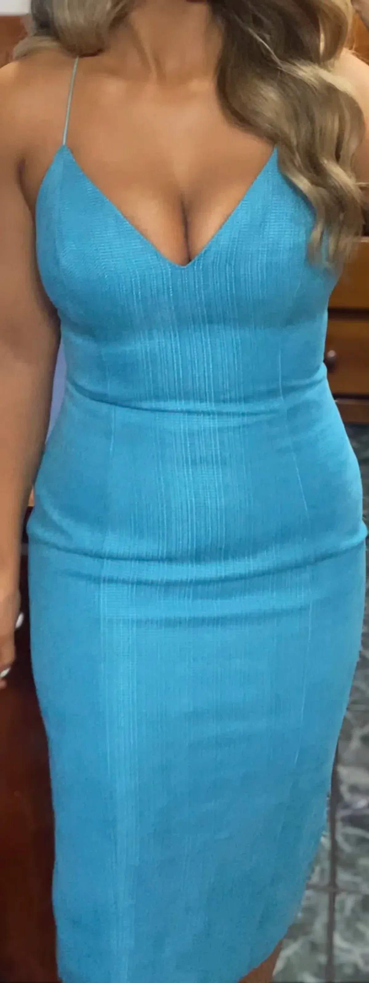 Mossman Complete Control Midi Dress Blue Size 8 - Image 3