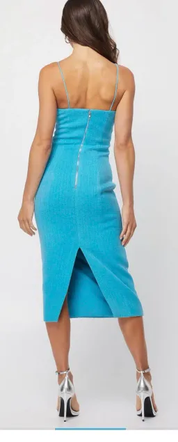 Mossman Complete Control Midi Dress Blue Size 8 for rent on The Volte - image 2