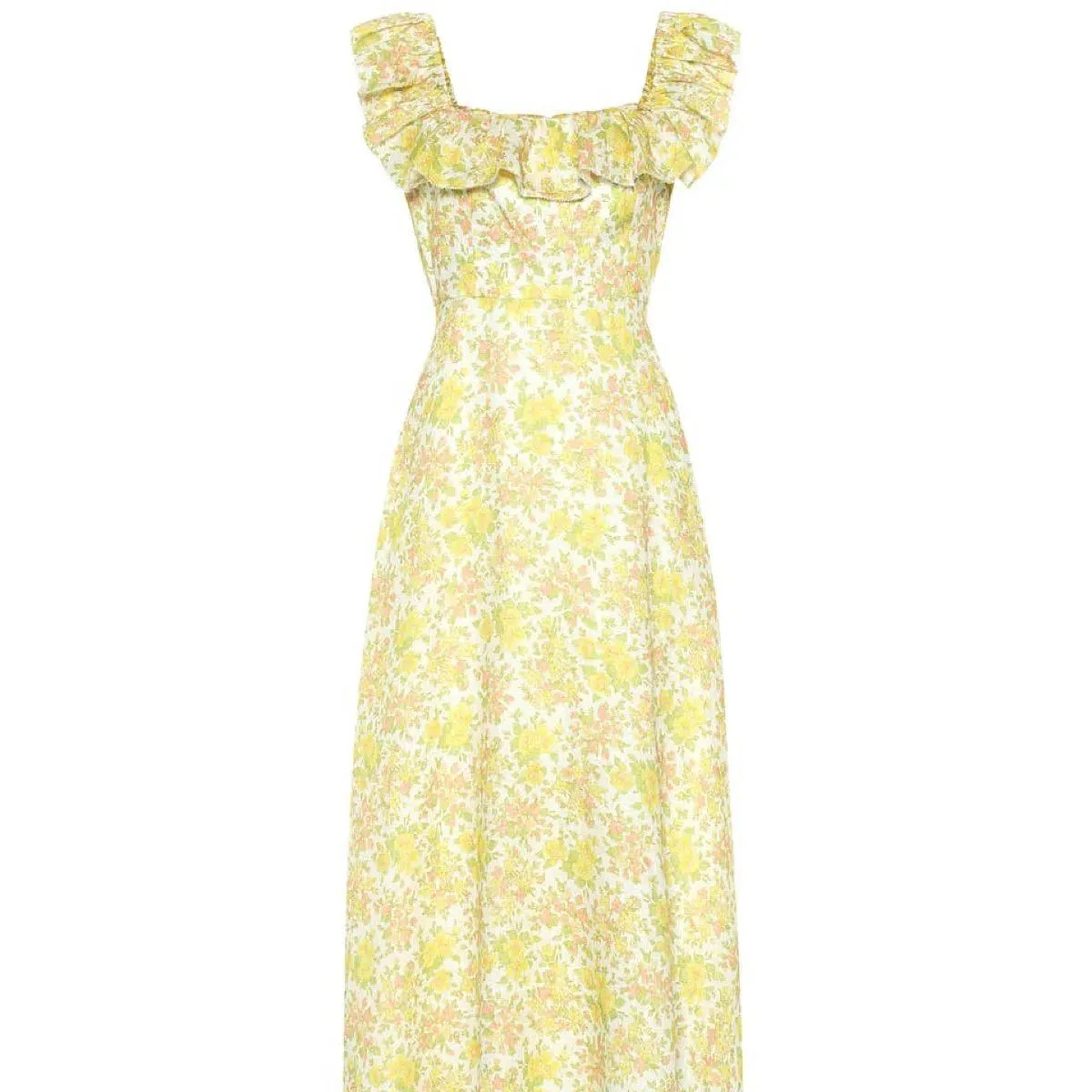 Zimmermann Goldie Ruffle Neck Dress Yellow Size 1 / Au 10 - Image 4