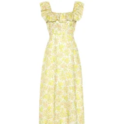 Zimmermann Goldie Ruffle Neck Dress Yellow Size 1 / Au 10 for rent on The Volte - image 4