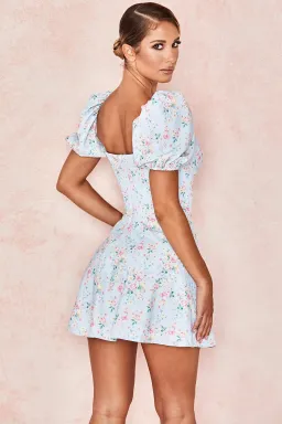 House Of CB Aria Mini Sundress Blue Floral Size S / Au 8 for rent on The Volte - image 3