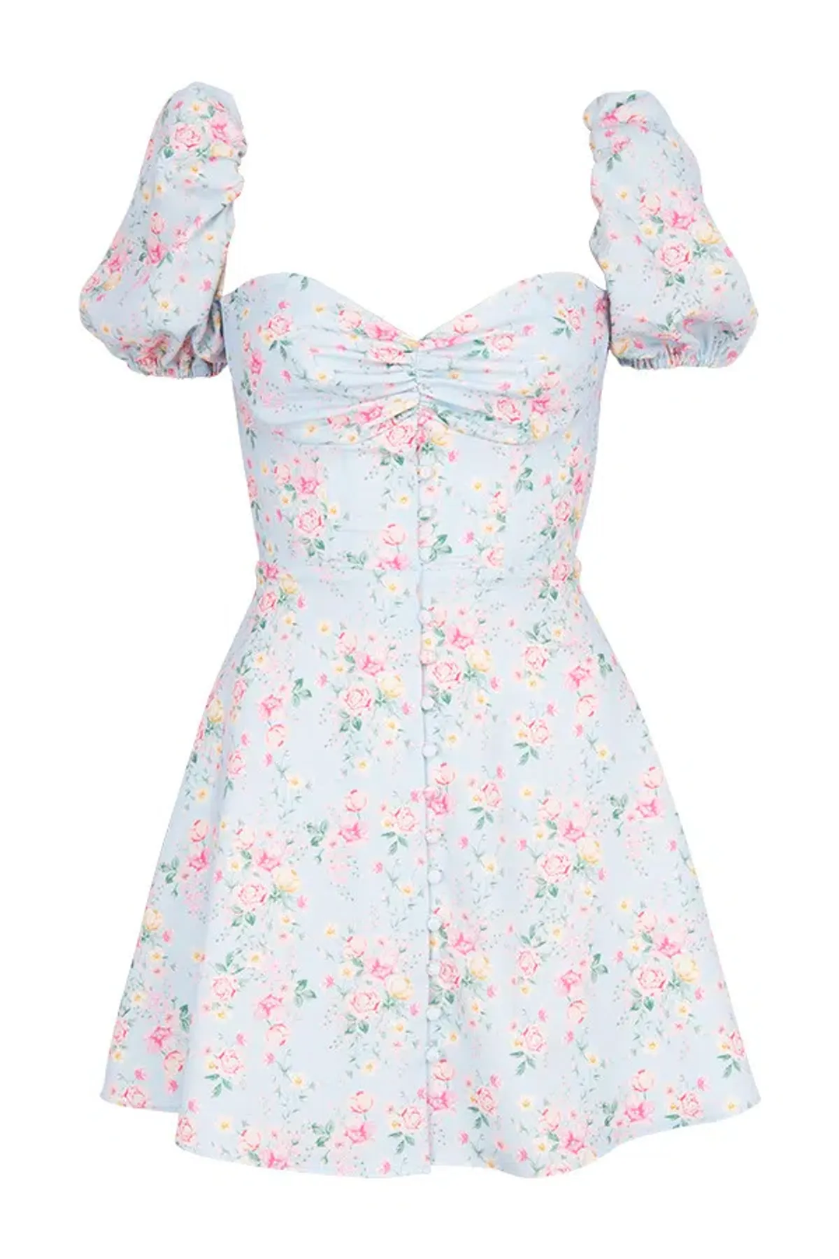 House Of CB Aria Mini Sundress Blue Floral Size S / Au 8 - Image 6