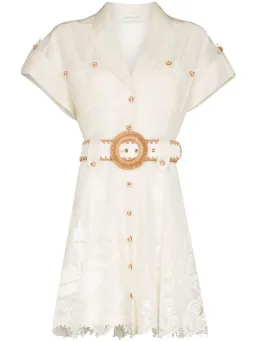 Zimmermann Postcard Embroidered Mini Dress White Size 0 / AU 8 for rent on The Volte - image 4