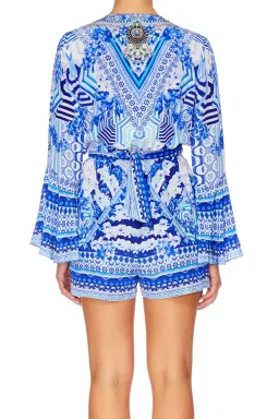 Camilla Throwing Shade Front Tie Playsuit Blue Size 8 for rent on The Volte - image 2
