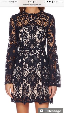 Rodeo Show Navy Trinity Lace Dress for rent on The Volte - image 1