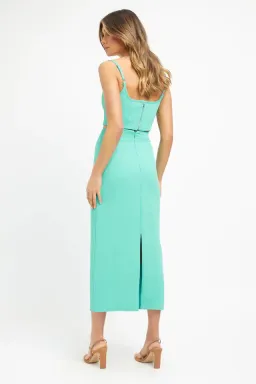 Kookai Oyster Column Skirt and Oyster Panel Top Aqua Green Size 8  for rent on The Volte - image 3