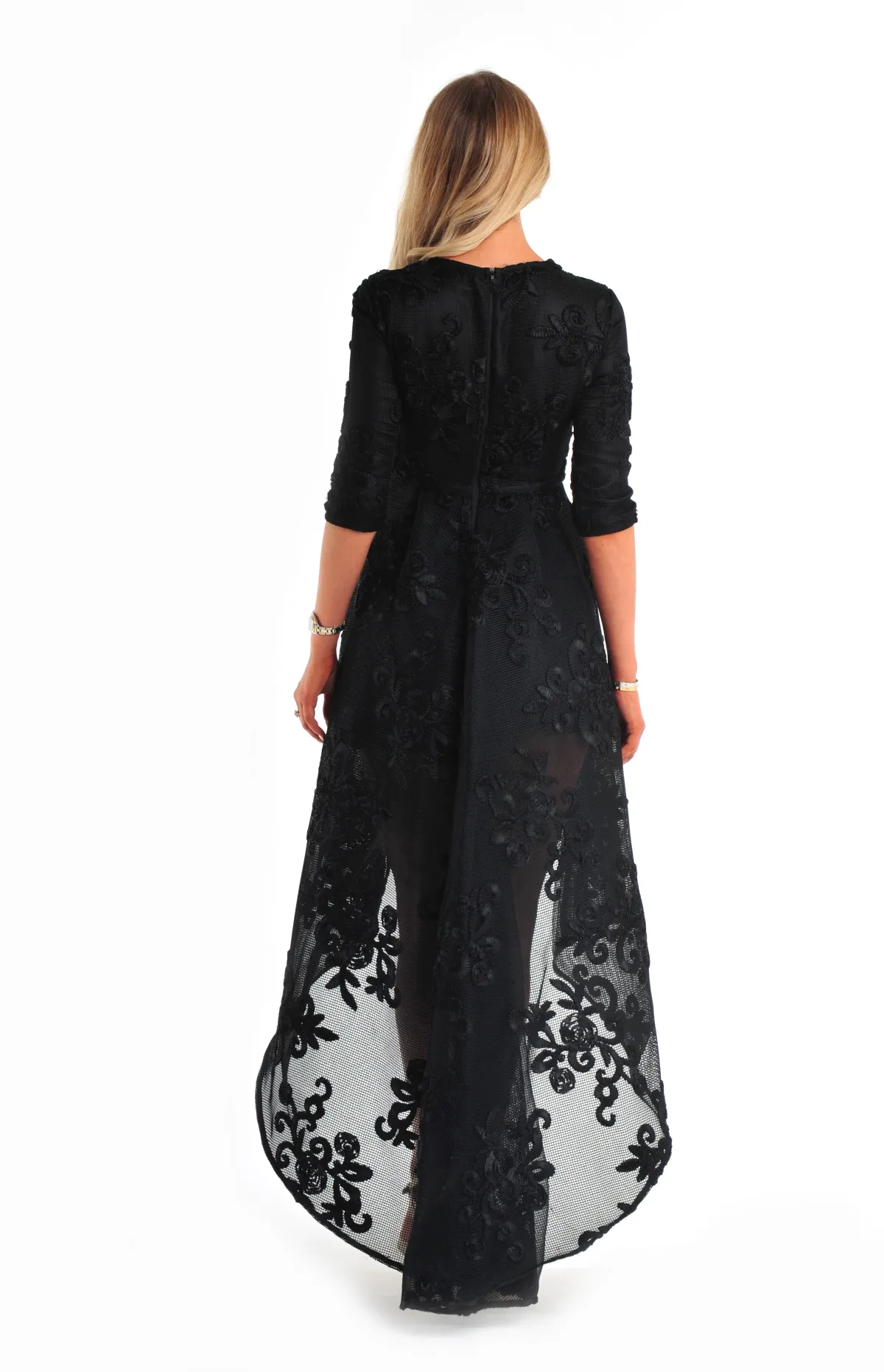 Asilio Prisoner Queen Dress Black Size 10 - Image 3