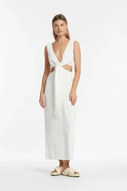 Sir the Label Clemence V Neck Dress White Size AU 10 for rent on The Volte - image 1
