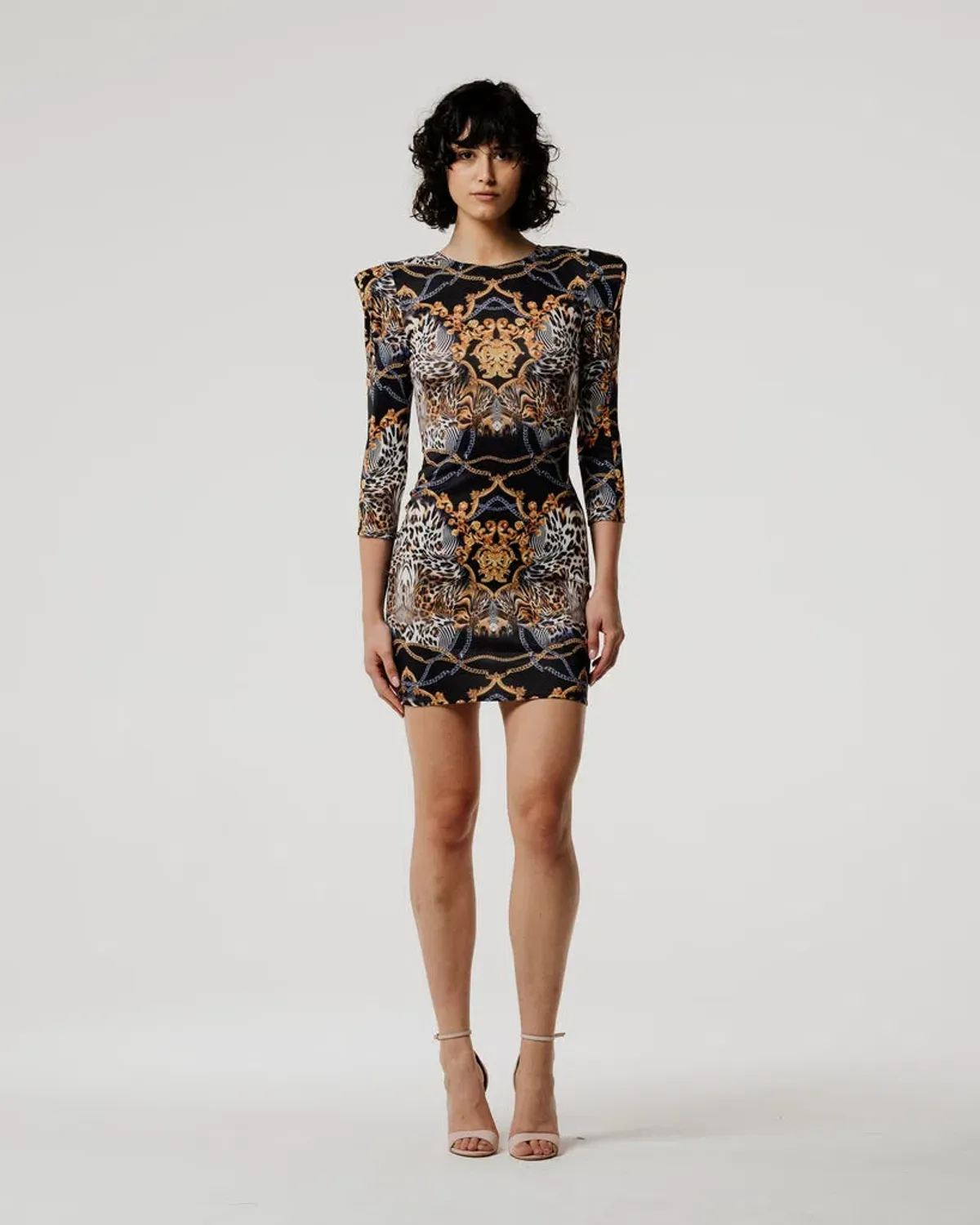 Meraki Official Max Baroque Printed Mini Dress Print Size 8  - Image 1