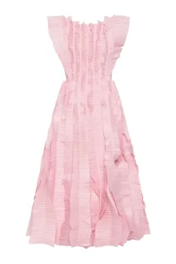 Aje Hybrid Midi Dress Pink Rose Size 8 for rent on The Volte - image 4