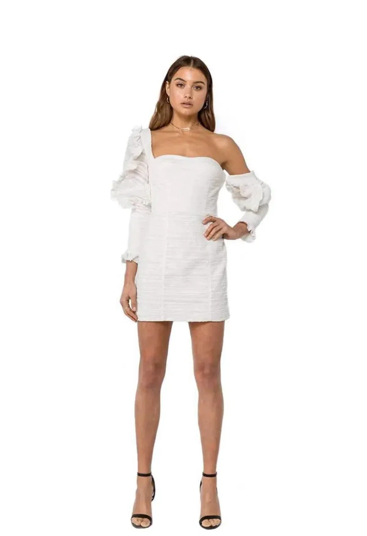 Asilio Asymmetric Mini Dress White size 6 - Image 1