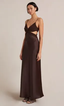 Bec & Bridge Nadia Twist Maxi Dress Brown Size 8 for rent on The Volte - image 2