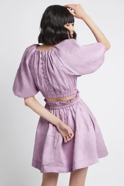 Aje Solitude Cutout Mini Dress Purple Size 12 for rent on The Volte - image 2