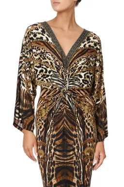 Camilla Berkeley St After Dark Long Split Front Twist Dress Print XXL for rent on The Volte - image 4
