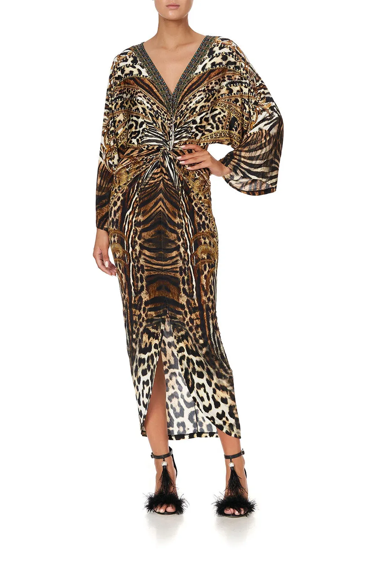 Camilla Berkeley St After Dark Long Split Front Twist Dress Print XXL - Image 1