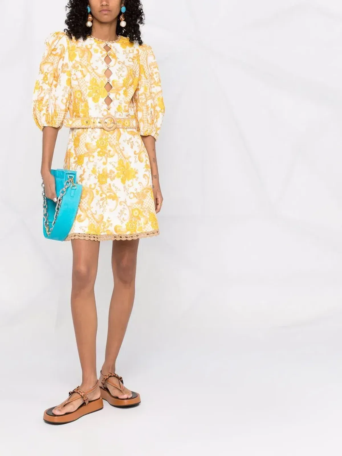 Zimmermann Postcard Mini Dress Print Size 3/ AU 14 - Image 2