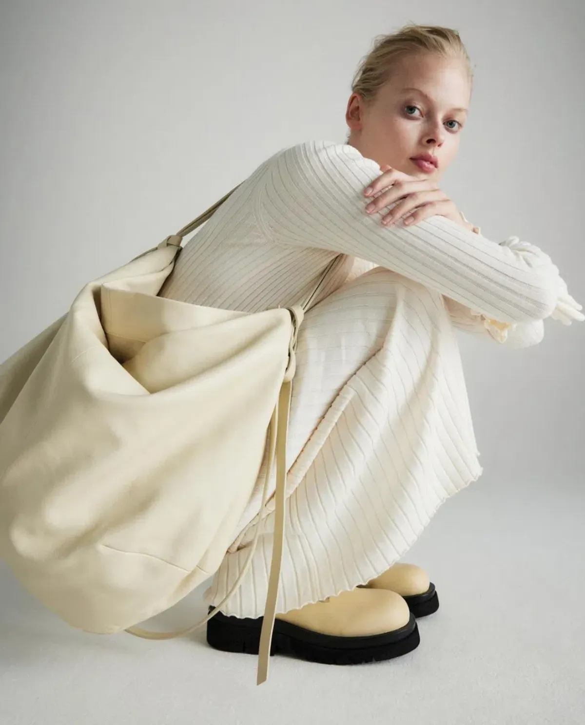 Friends with Frank The Cleo Dress Cream Size M  - Image 3