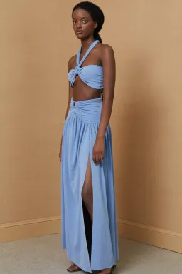 Bec & Bridge Minx Bandeau Top and Maxi Skirt Set - Dusk Blue - Size 8 for rent on The Volte - image 2