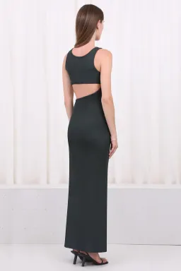 Christopher Esber Disconnect S Buckle Split Dress Green Size 8 for rent on The Volte - image 2