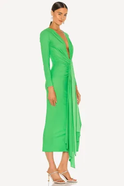 Solace London Lorena Midi Dress Green Size 8 for rent on The Volte - image 1
