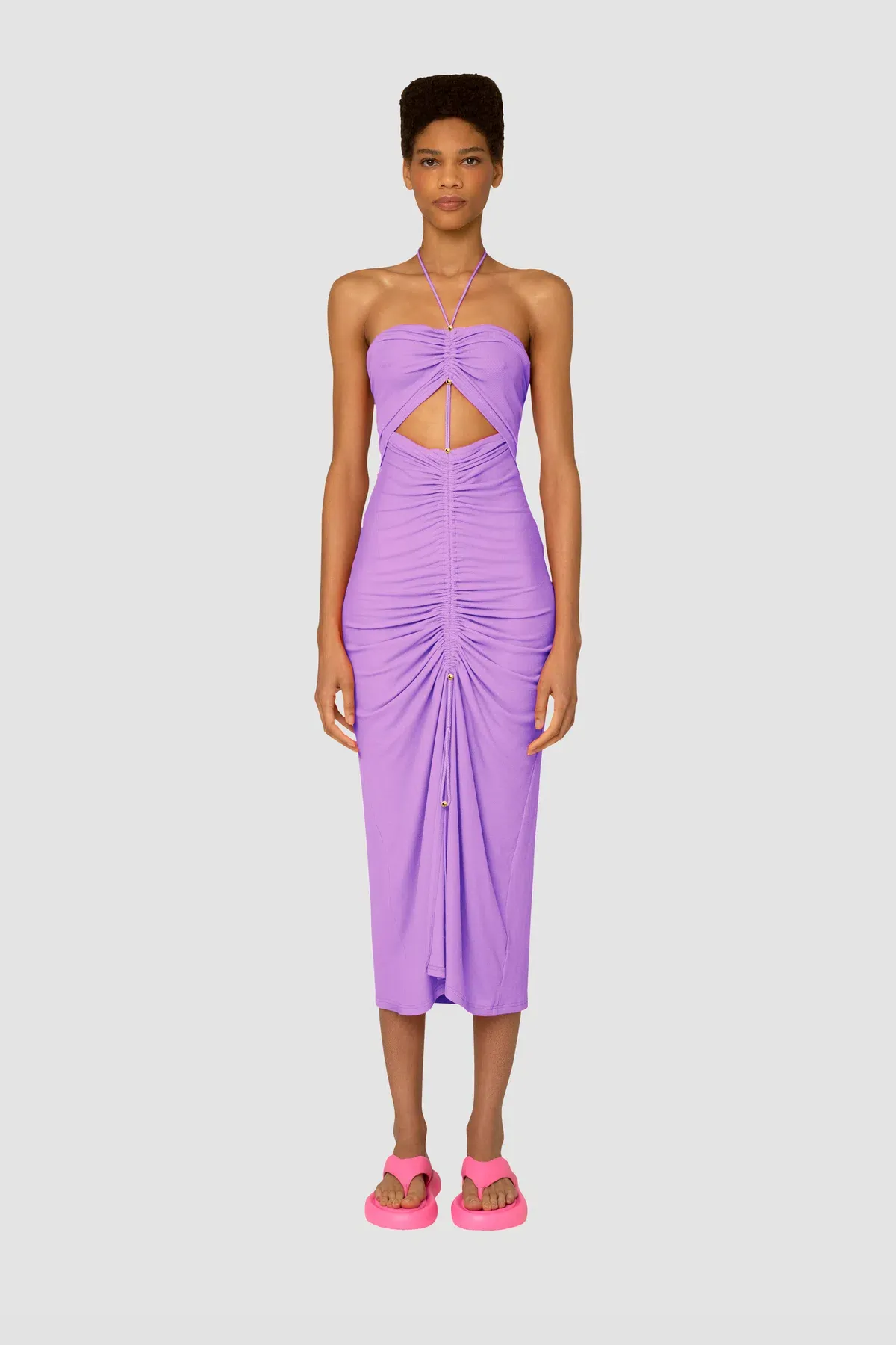 Amy Lynn Jersey Cut-out Dress Vega Lilac Size 8 - Image 1