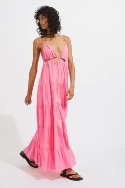 Steele Camellia Dress Neon Pink Size M for rent on The Volte - image 3