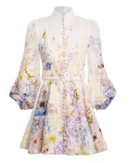 Zimmermann Rhythmic Buttoned Mini Dress Print Size 0/Au 8 for rent on The Volte - image 3