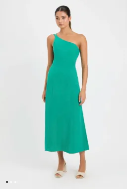 Kookai Clarisa Tie Midi Dress Green Size 10 for rent on The Volte - image 1