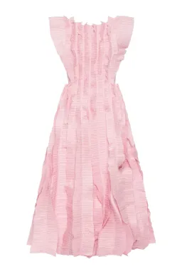 Aje Hybrid Midi Dress Pink Size AU 12 for rent on The Volte - image 3