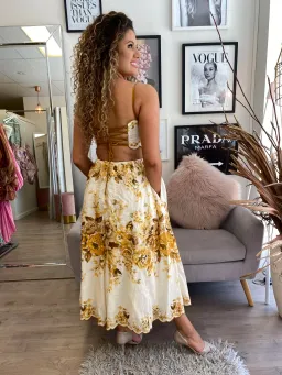 Zimmermann Aliane Scallop Midi Dress Print Size 1/Au 10 for rent on The Volte - image 4