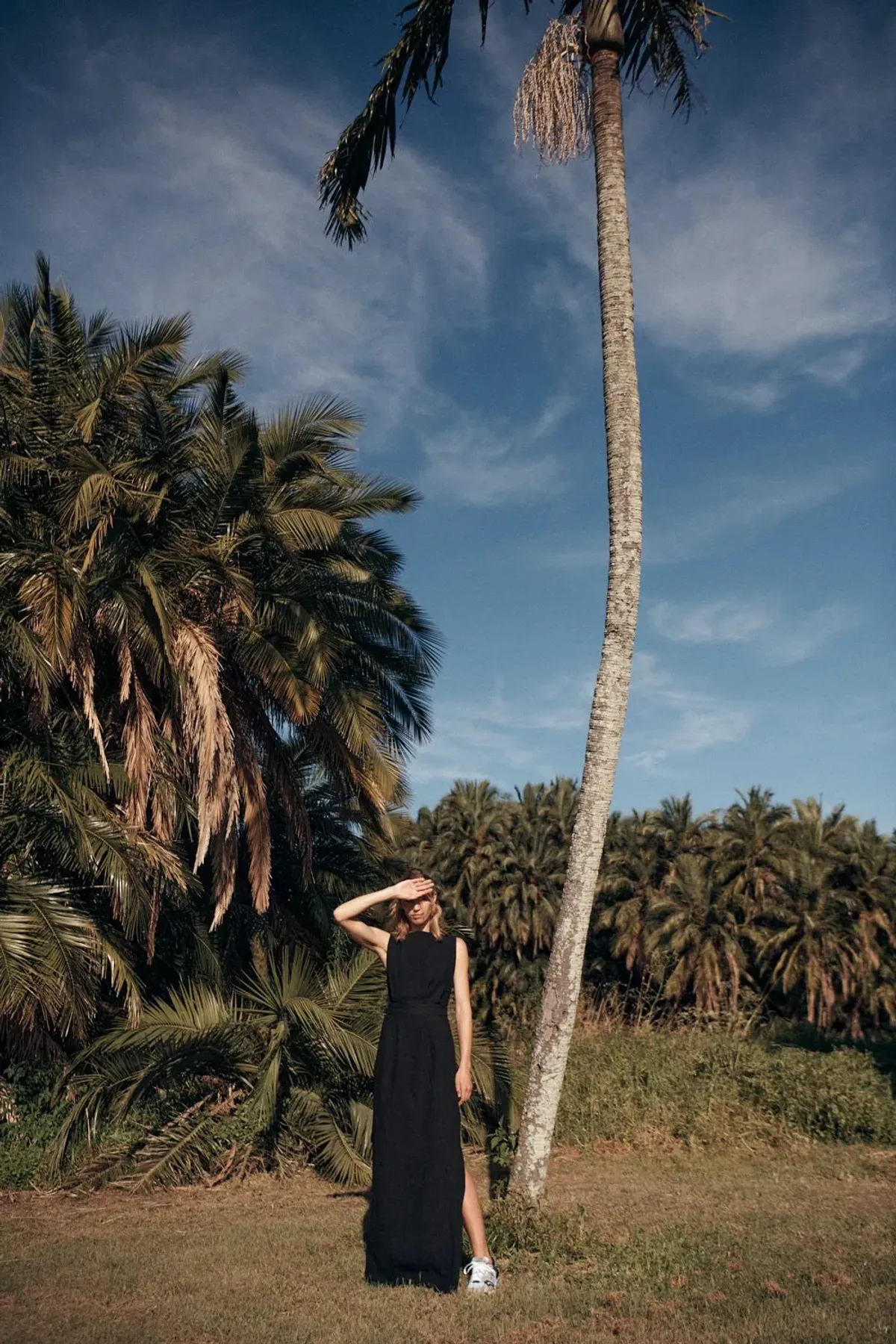 Matin Backless Linen Maxi Dress Black Size 10 - Image 3