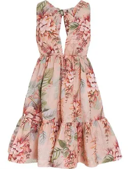 Zimmermann Candescent Plunge Neck Mini Print Size 0 for rent on The Volte - image 5