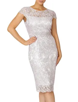 Anthea Crawford  Venetia Sequin Lace Dress Dusk Pink Size 8   for rent on The Volte - image 1
