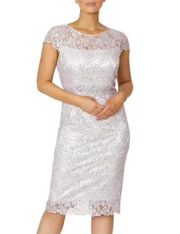 Anthea Crawford  Venetia Sequin Lace Dress Dusk Pink Size 8   for rent on The Volte - image 2