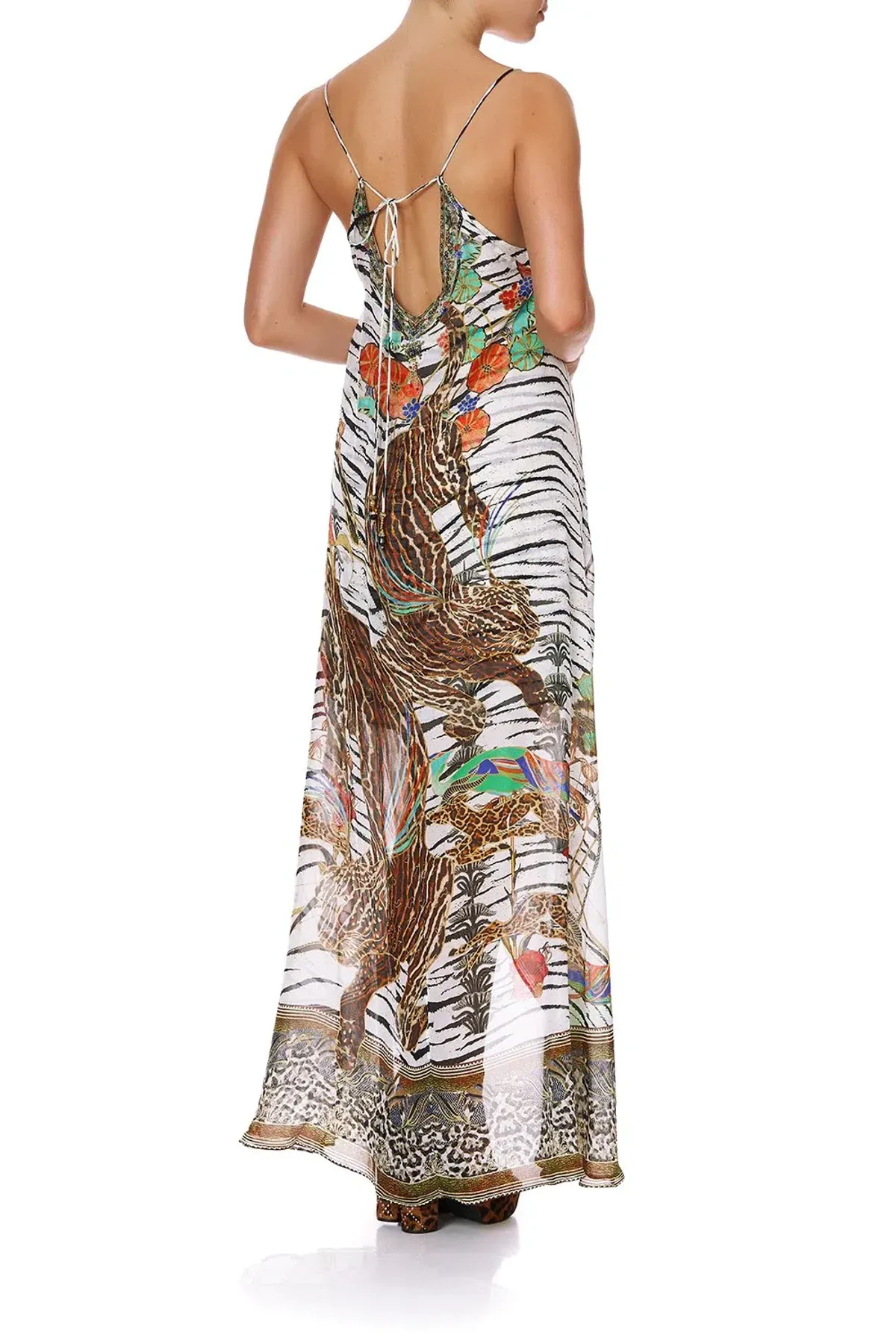 Camilla Cosmic Conflict Flared Mini Dress with Sheer Overlay Size M - Image 5