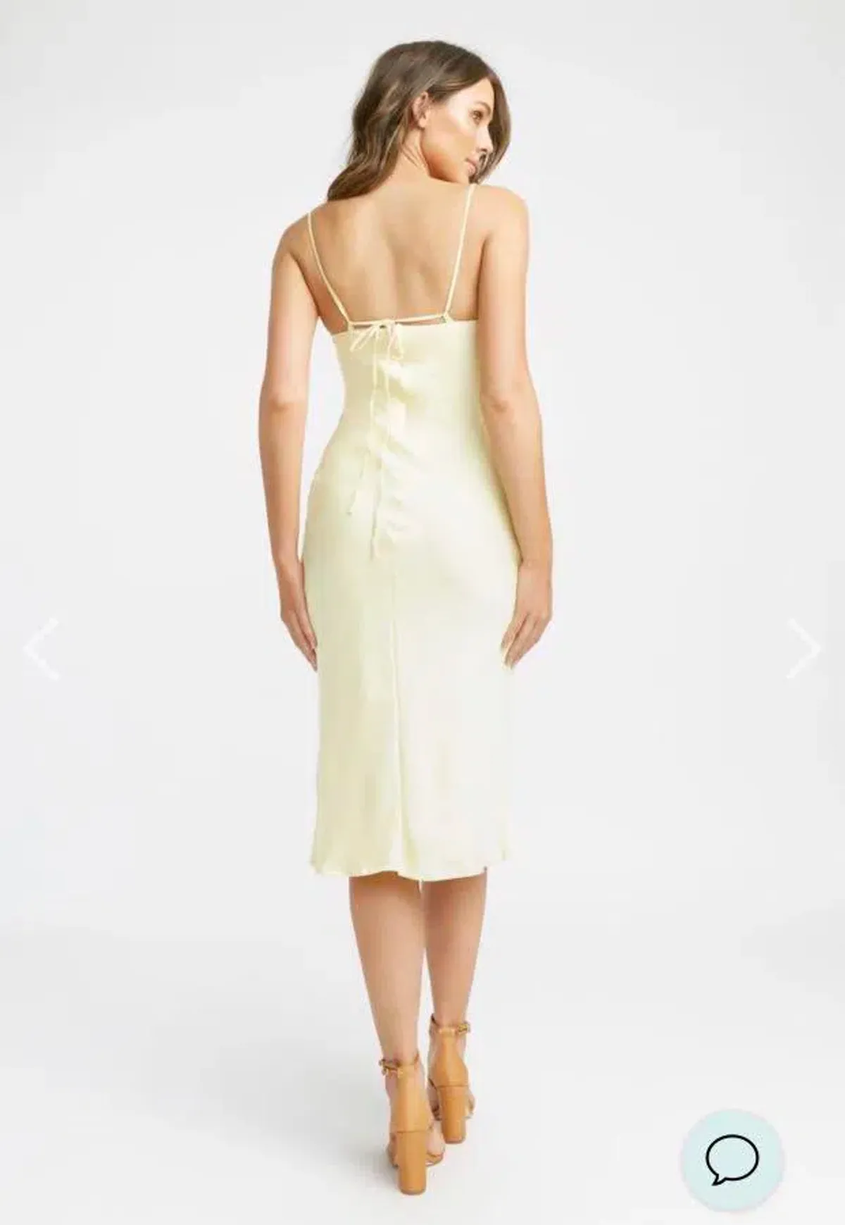 Kookai Como Bias Slip Dress Yellow Size 34 - Image 2