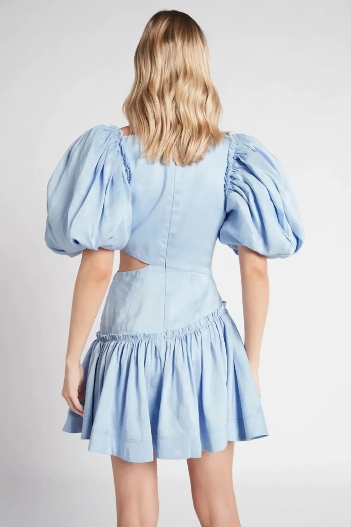 Aje Chateau Mini Dress Sky Blue Size 8 - Image 3