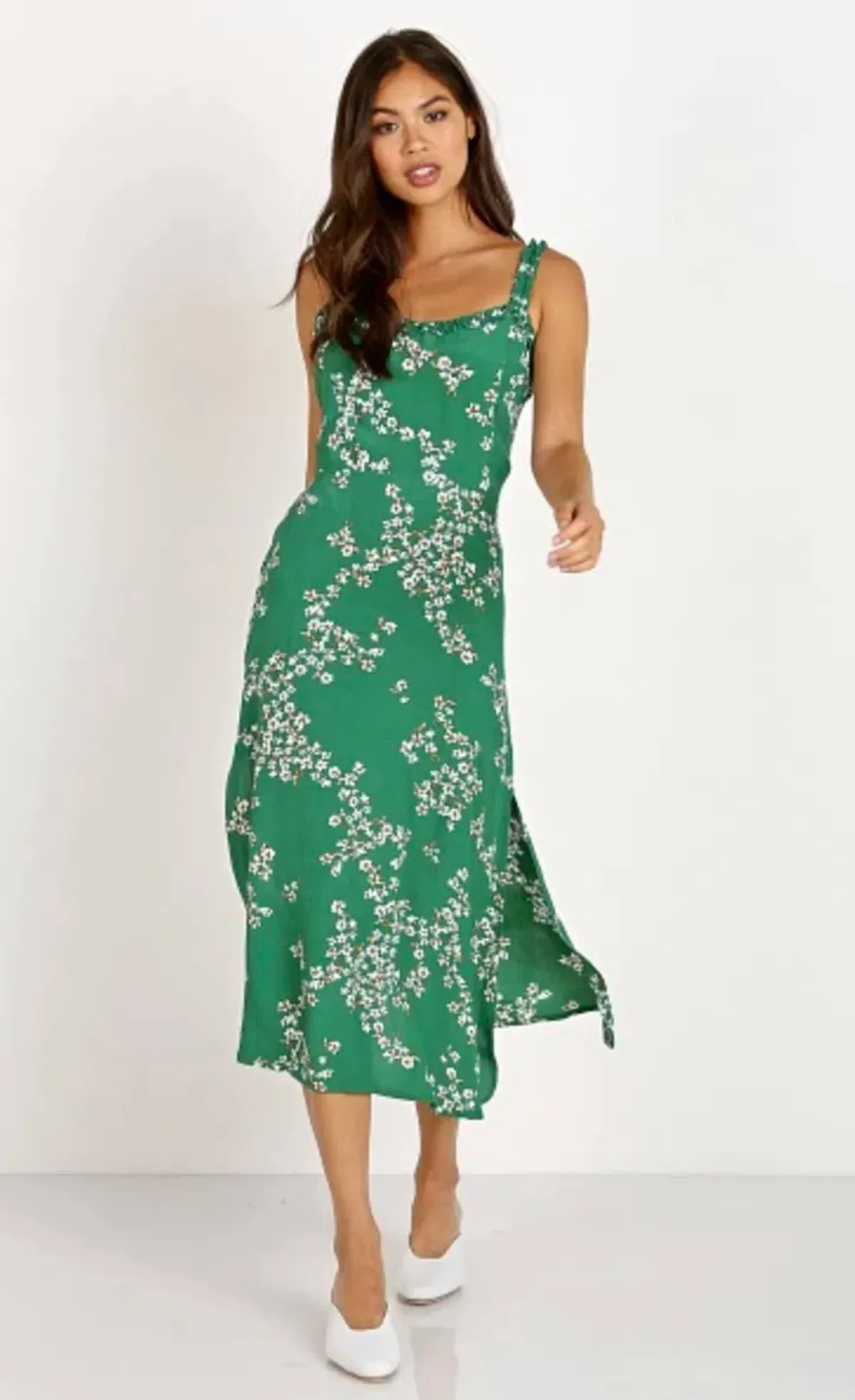 Faithfull the Brand Gizelle Dress Green Size 8 - Image 1